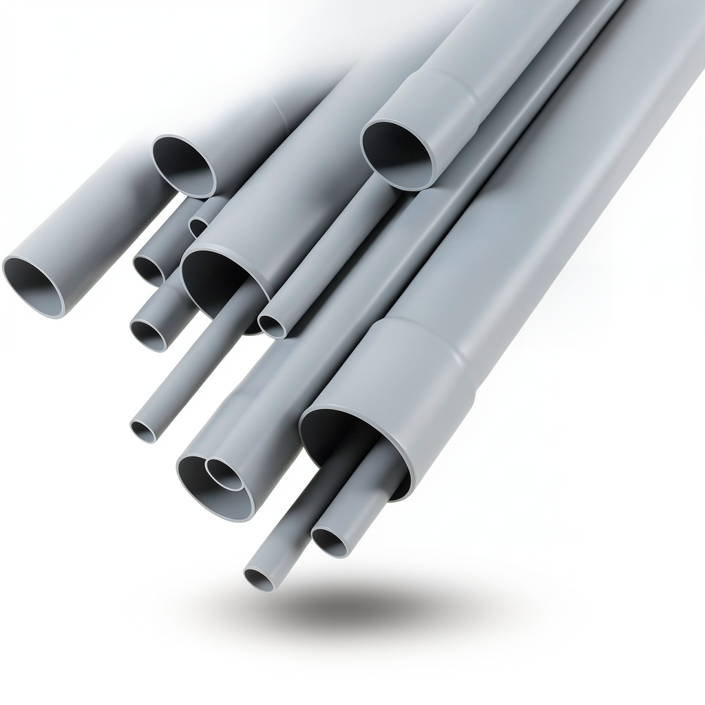 مواسير UPVC DB 120 مقاس 3 إنش سمك 3 مم لون رمادي