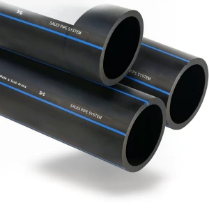 مواسير HDPE السعودي PE 80 ضغط 5 بار قطر خارجي 140 مم سمك 5.4 مم لون اسود | مصنع أنظمة الانابيب السعودي (SPS)