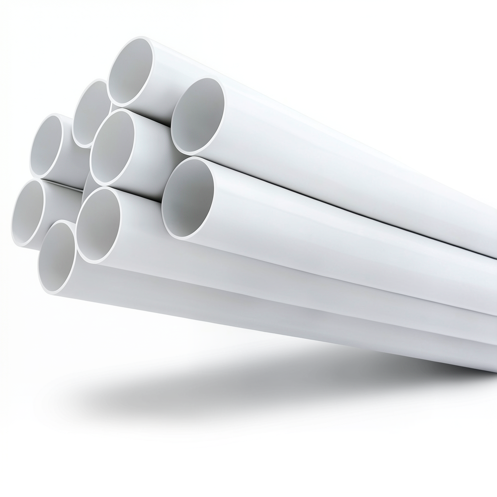 مواسير UPVC ضغط 21.7 بار مقاس ½ إنش سمك 1.57 مم لون أبيض