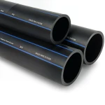 SPS HDPE Pipes PE 80 Pressure 8 Bar Outside Diameter 160 mm Thickness 9.5 mm Black | Saudi Pipes Systems (SPS)