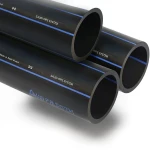 SPS HDPE Pipes PE 80 Pressure 12.5 Bar Outside Diameter 160 mm Thickness 14.6 mm Black | Saudi Pipes Systems (SPS)