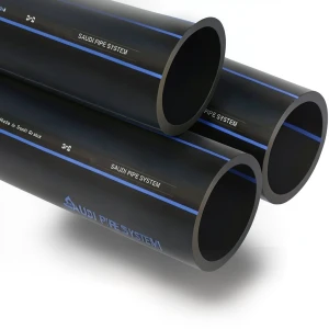 SPS HDPE Pipes PE 80 Pressure 12.5 Bar Outside Diameter 160 mm Thickness 14.6 mm Black | Saudi Pipes Systems (SPS)