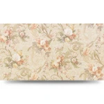 Italian Wallpaper Floral Design 10m x 1.06m Light Beige
