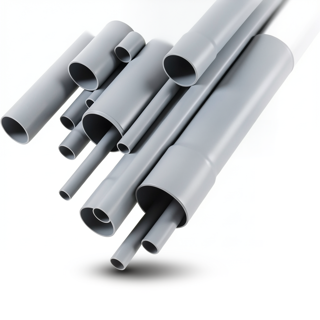مواسير UPVC DB 60 مقاس 4 إنش سمك 3.07 مم لون رمادي