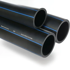مواسير HDPE PE 80 ضغط 5 بار قطر خارجي 160 مم سمك 6.2 مم لون أسود | مصنع أنظمة الانابيب السعودي (SPS)