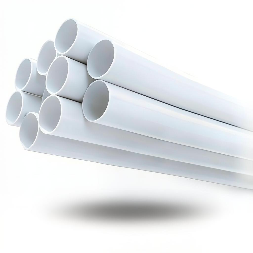 مواسير UPVC مقاس 6 إنش ضغط 21.7 بار سمك 12.47 مم لون أبيض