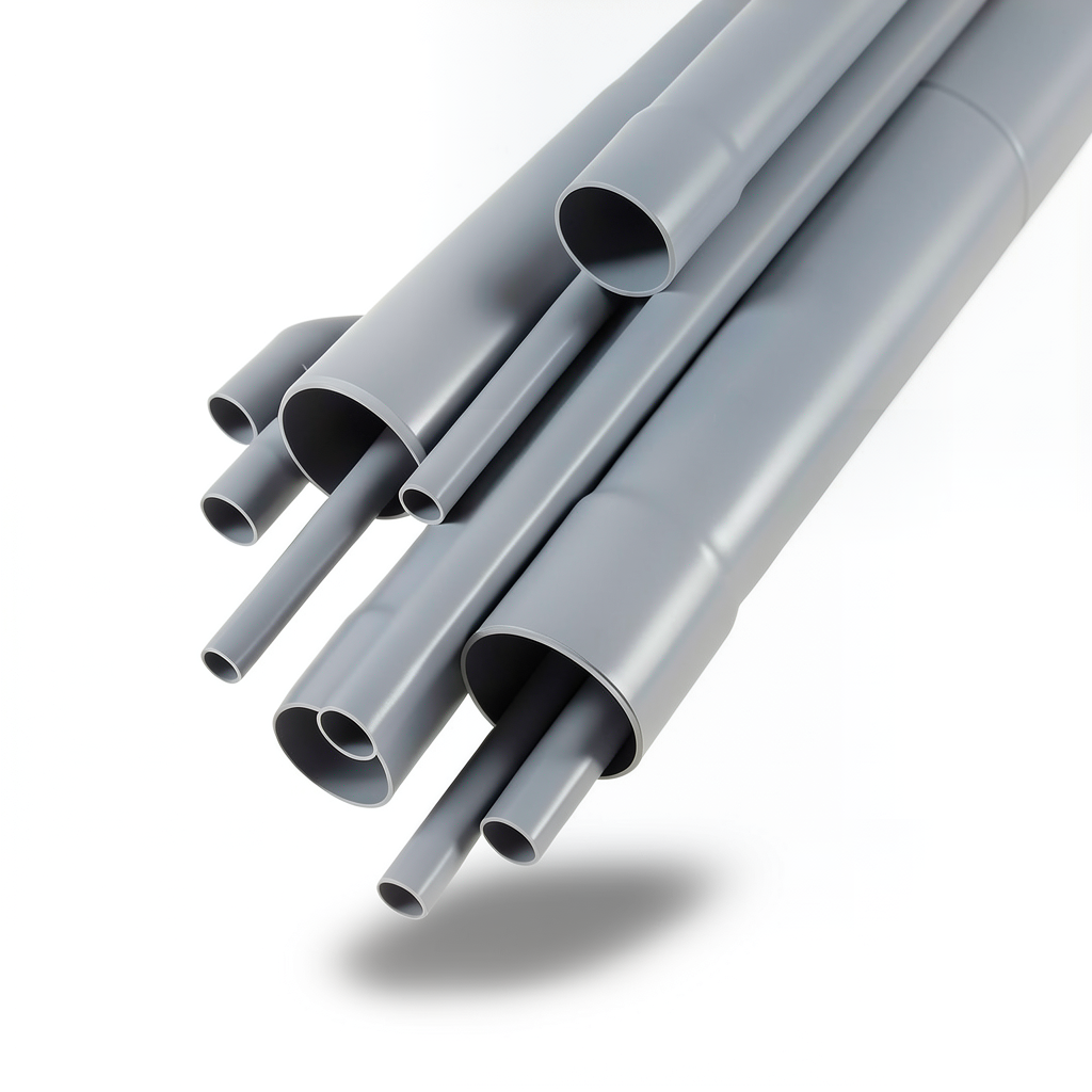 مواسير UPVC DB 60 مقاس 5 إنش سمك 3.86 مم لون رمادي