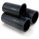 SPS HDPE Pipes PE 80 Pressure 12.5 Bar Outside Diameter 160 mm Thickness 14.6 mm Black | Saudi Pipes Systems (SPS)