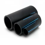 مواسير HDPE الوطني لشبكات المياه  ضغط 6 بار قطر خارجي 200 مم سمك 4.9 مم لون اسود