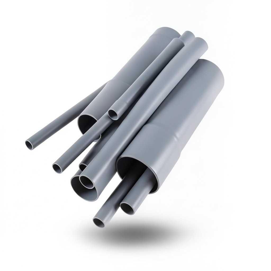 مواسير UPVC DB 120 مقاس ½ 1 إنش سمك 1.52 مم لون رمادي