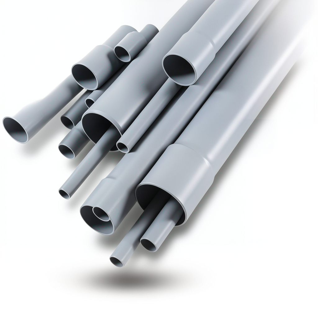 مواسير UPVC DB 120 مقاس 2 إنش سمك 1.96 مم لون رمادي