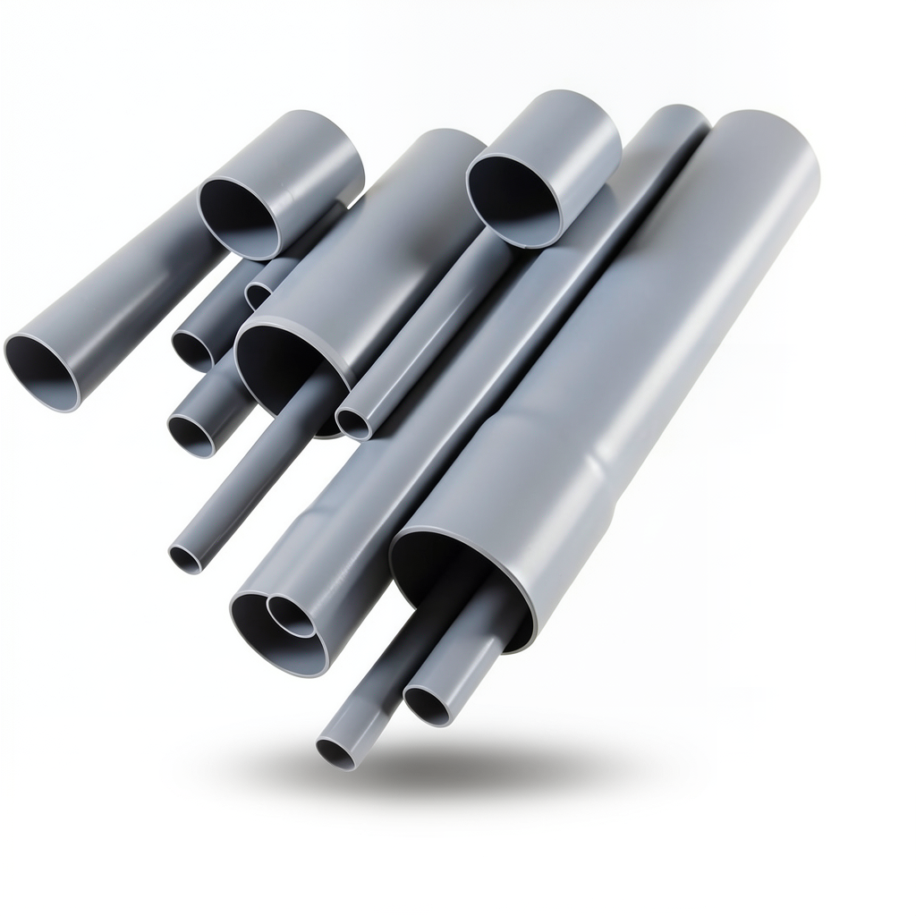 مواسير UPVC DB 120 مقاس 4 إنش سمك 3.91 مم لون رمادي