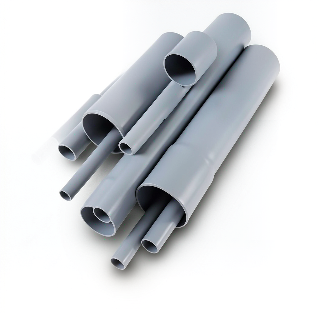 مواسير UPVC DB 120 مقاس 5 إنش سمك 4.85 مم لون رمادي