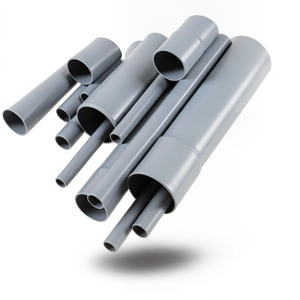 مواسير UPVC DB 60 مقاس 6 إنش سمك 4.62 مم لون رمادي