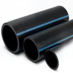 مواسير HDPE الوطني لشبكات المياه  ضغط 6 بار قطر خارجي 140 مم سمك 3.5 مم لون اسود