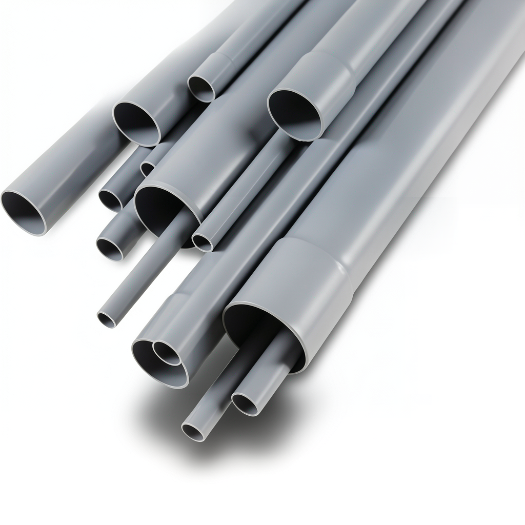 مواسير UPVC DB 120 مقاس 1 إنش سمك 1.52 مم لون رمادي