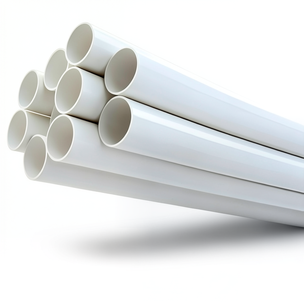 مواسير UPVC مقاس 6 إنش ضغط 21.7 بار سمك 12.47 مم لون أبيض