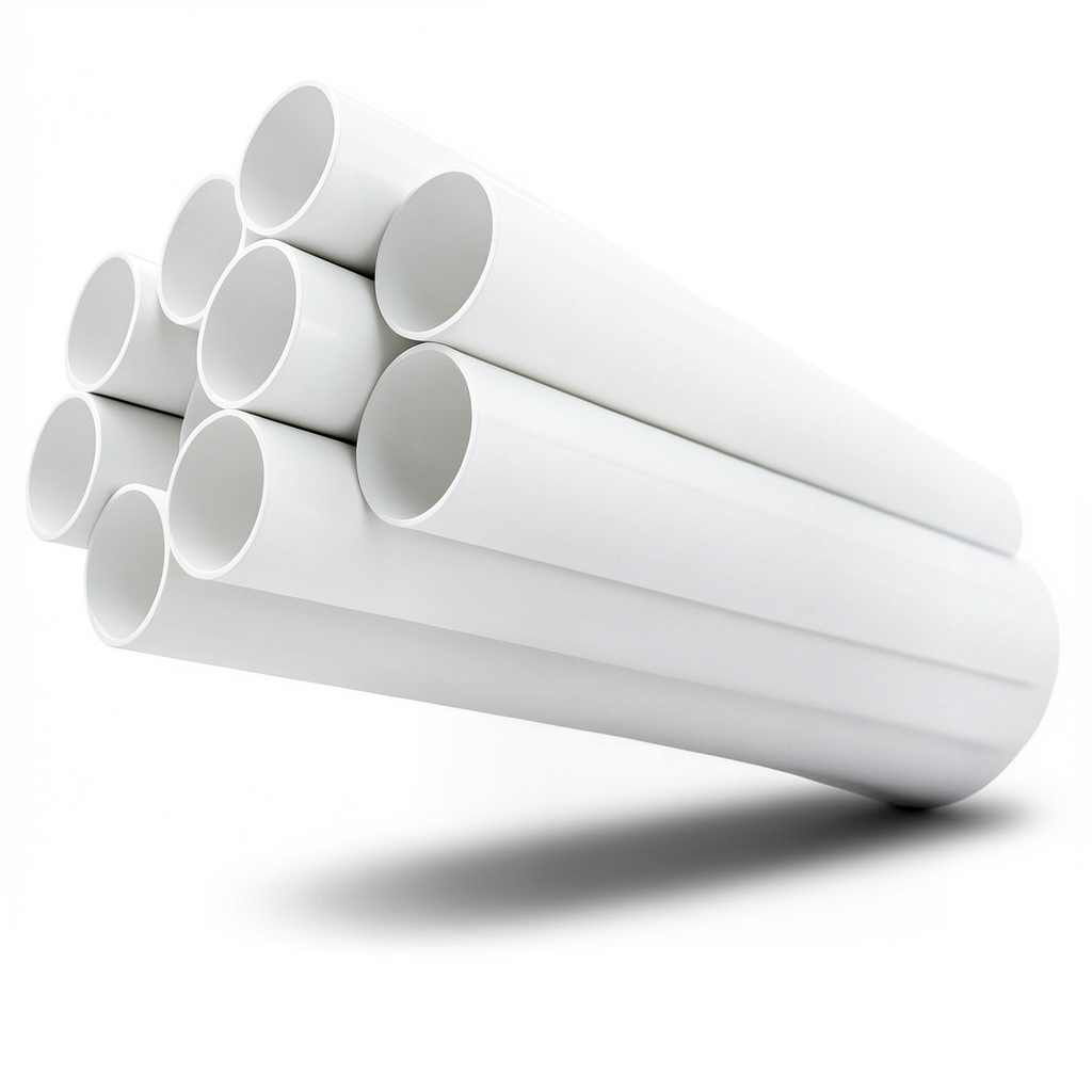 مواسير UPVC مقاس ¾ إنش سمك 1.57 مم ضغط 17.2 بار لون أبيض