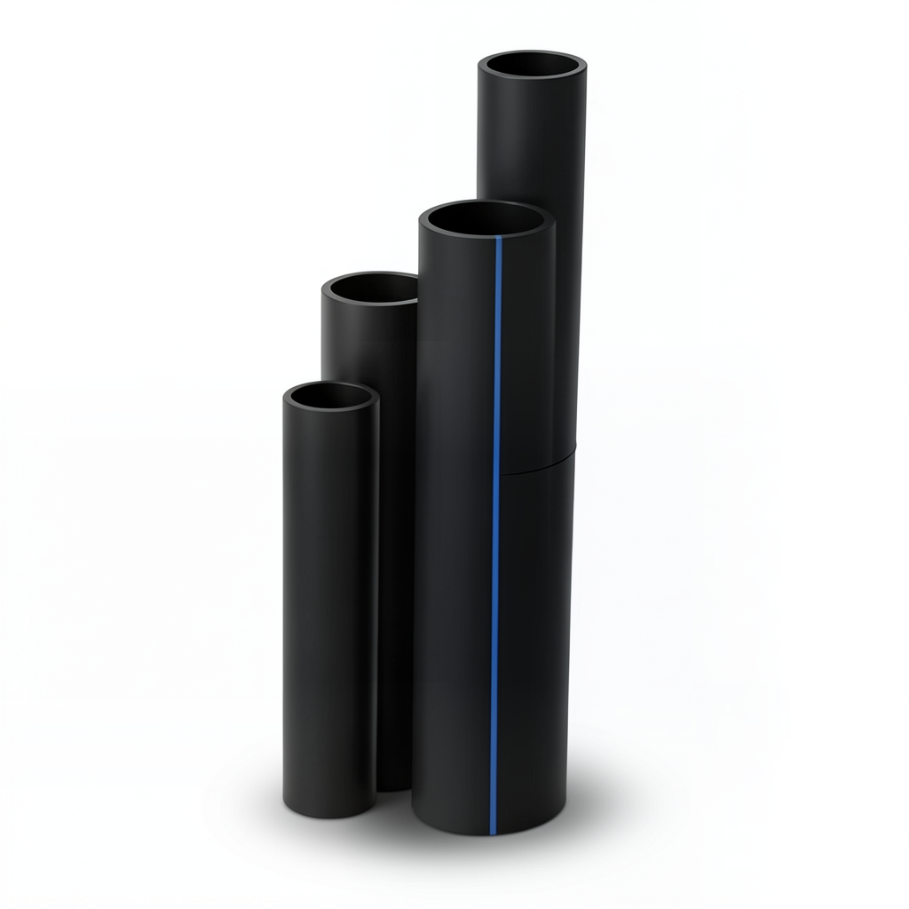 مواسير HDPE ضغط 16 بار قطر خارجي 280 مم سمك 38.3 مم لون أسود