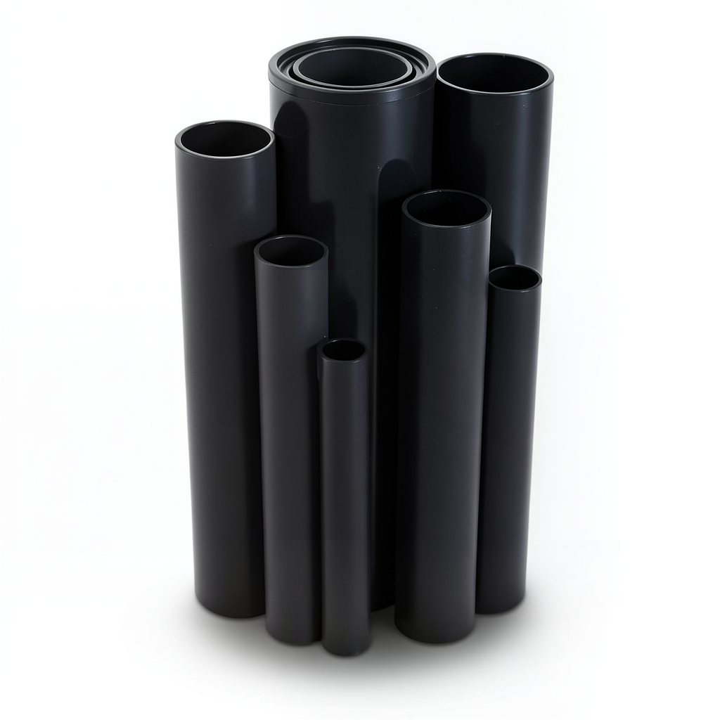 مواسير UPVC ضغط 2.5 بار قطر خارجي 225 مم سمك 1.8 مم لون اسود