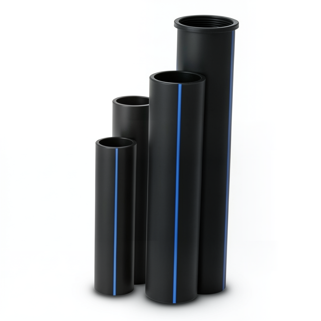 مواسير HDPE ضغط 16 بار قطر خارجي 315 مم سمك 43.1 مم لون أسود