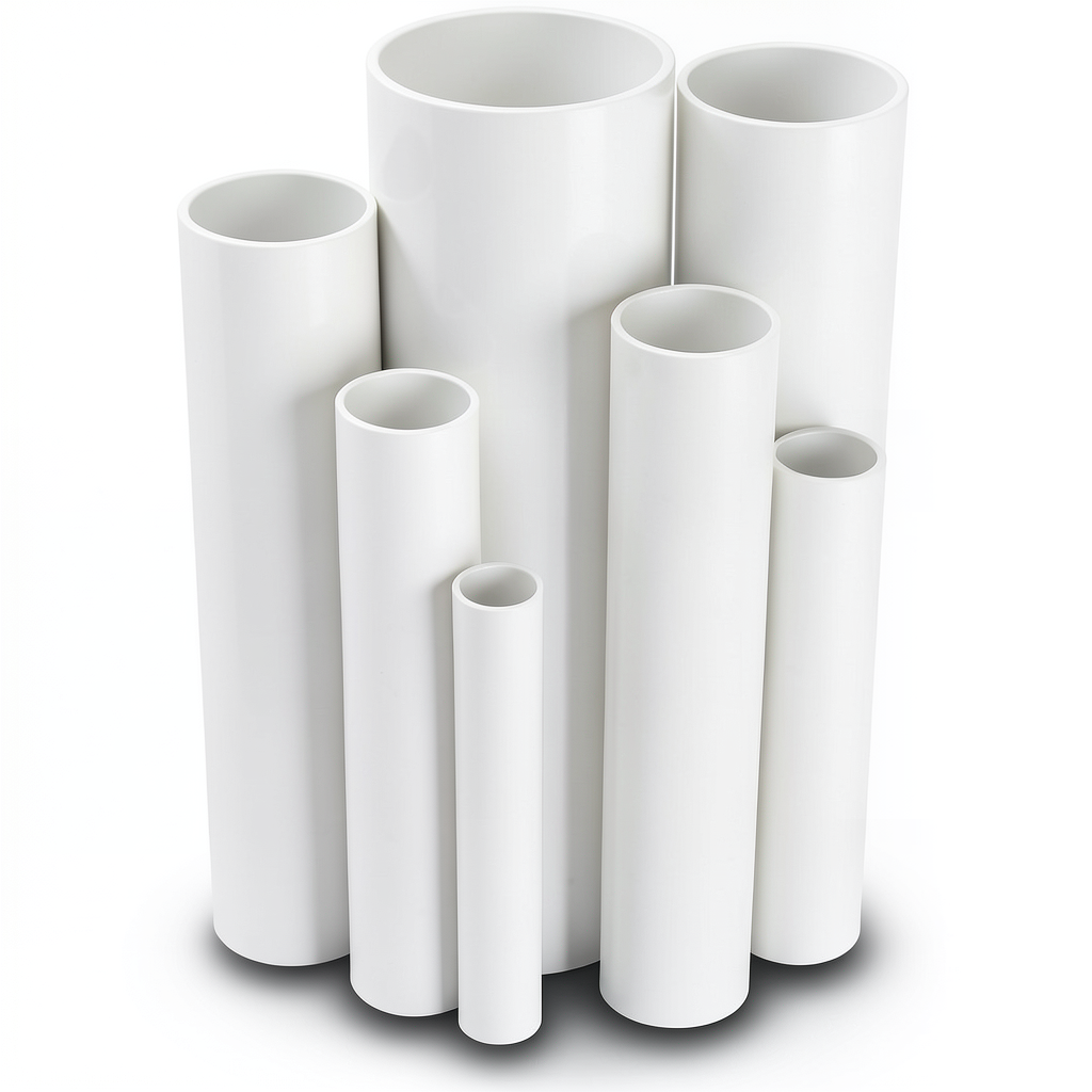 مواسير UPVC ضغط 4 بار قطر خارجي 225 مم سمك 4.5 مم لون أبيض