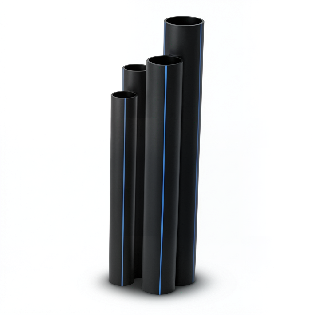 مواسير HDPE ضغط 16 بار قطر خارجي 355 مم سمك 48.5 مم لون أسود