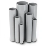 UPVC Pipes Pressure 6 Bar Outside Diameter 225 mm Thickness 6.6 mm Gray