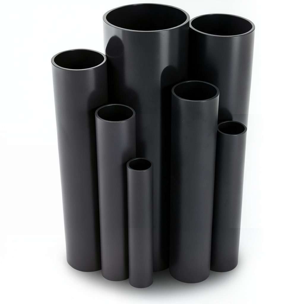 UPVC Pipes Nominal Pressure 6 Bar Outside Diameter 225 mm Thickness 6.6 mm Black
