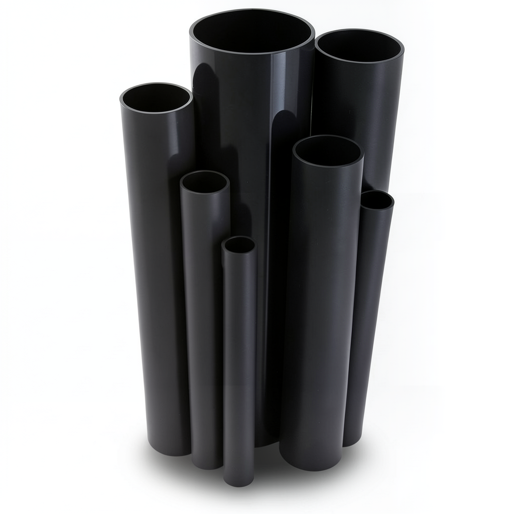مواسير UPVC ضغط 4 بار قطر خارجي 225 مم سمك 4.5 مم لون اسود