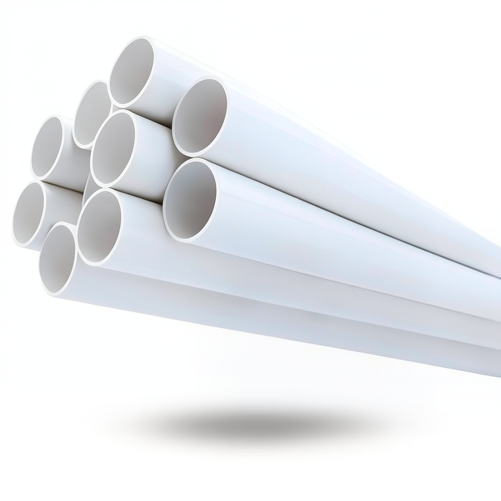 مواسير UPVC ضغط 21.7 بار مقاس ¼ 1 إنش سمك 3.12 مم لون أبيض