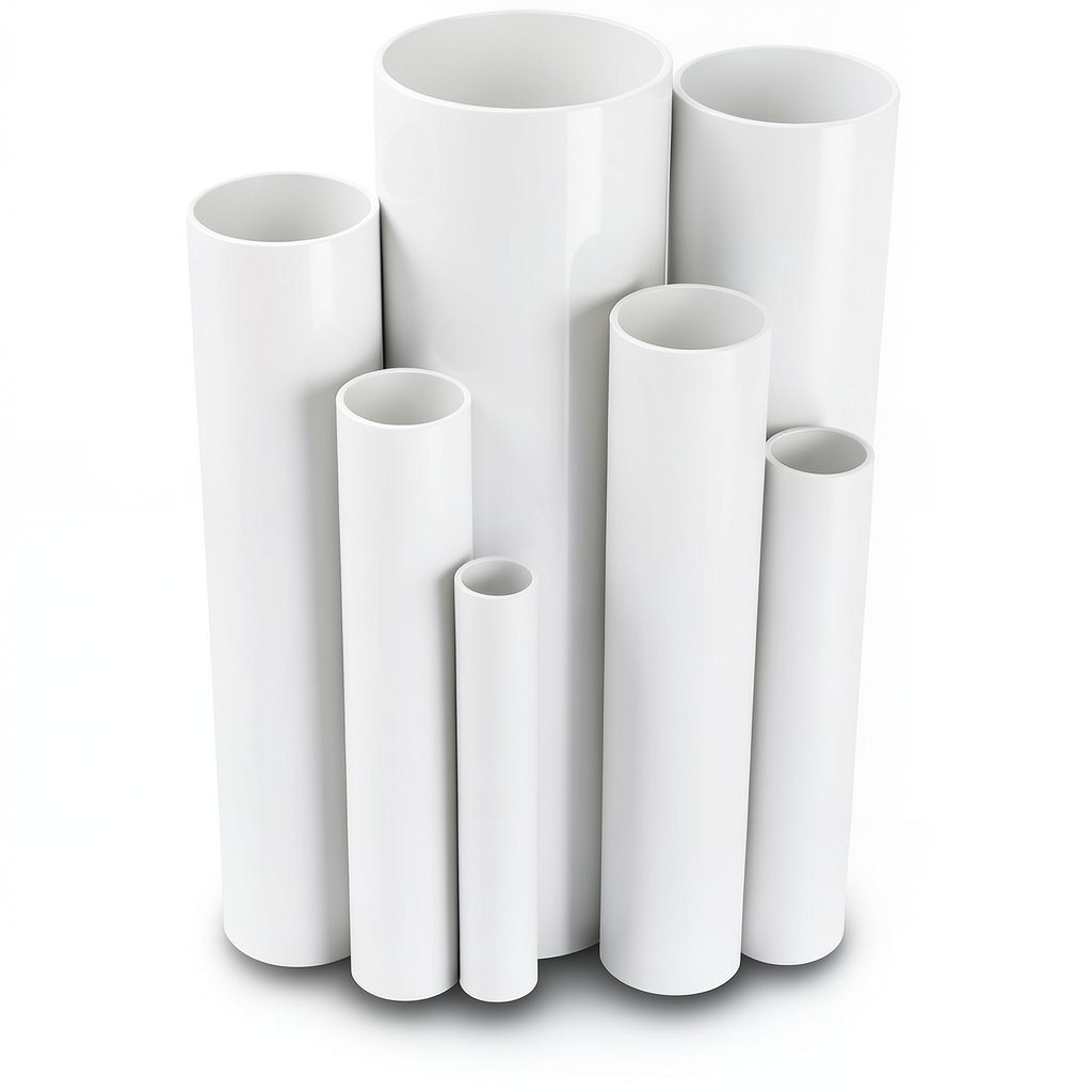 مواسير UPVC ضغط اسمي 10 بار قطر خارجي 225 مم سمك 10.8 مم لون أبيض