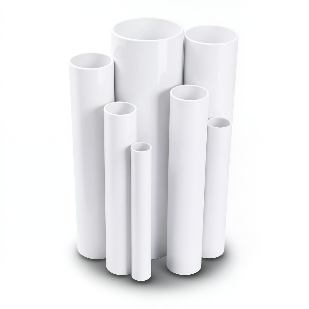 مواسير UPVC جدول 40 مقاس 2 إنش سمك 3.9 مم لون أبيض