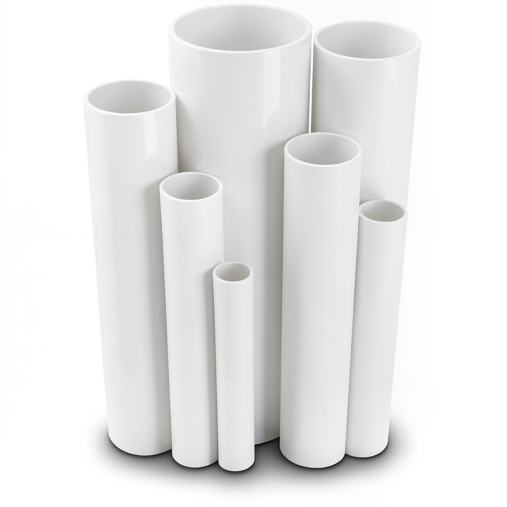 مواسير UPVC جدول 40 مقاس ½ 1 إنش سمك 3.7 مم لون أبيض