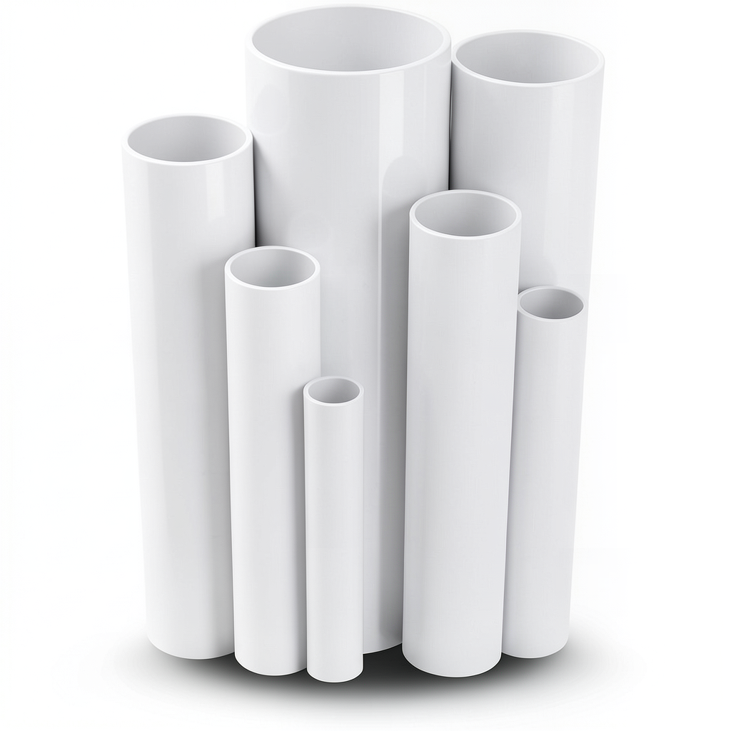 مواسير UPVC ضغط اسمي 10 بار قطر خارجي 225 مم سمك 10.8 مم لون أبيض