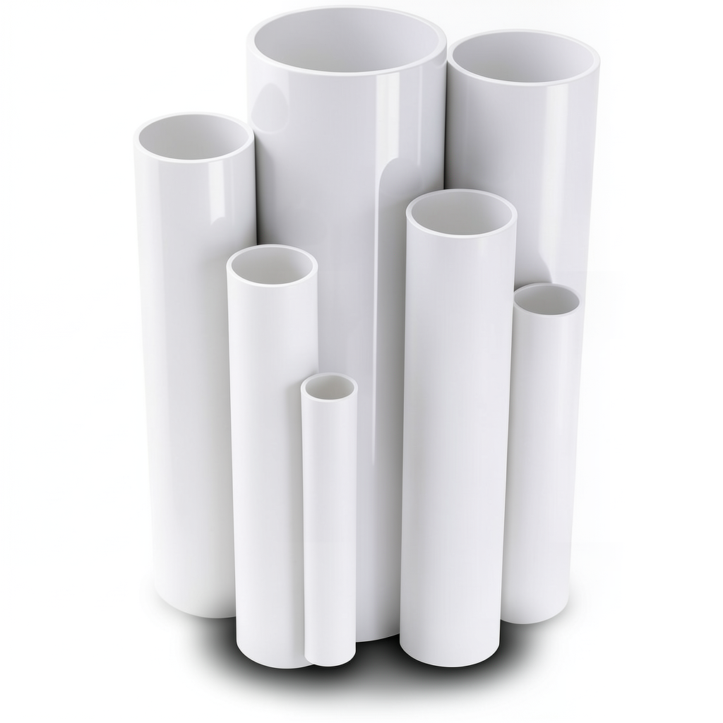 مواسير UPVC جدول 40 مقاس 2 إنش سمك 3.9 مم لون أبيض