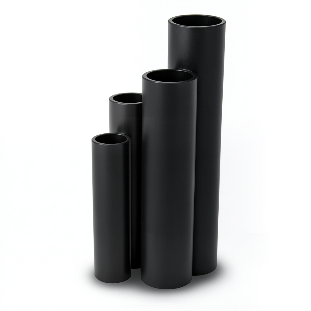 مواسير HDPE SDR 33 قطر خارجي 450 مم سمك 13.8 مم لون أسود