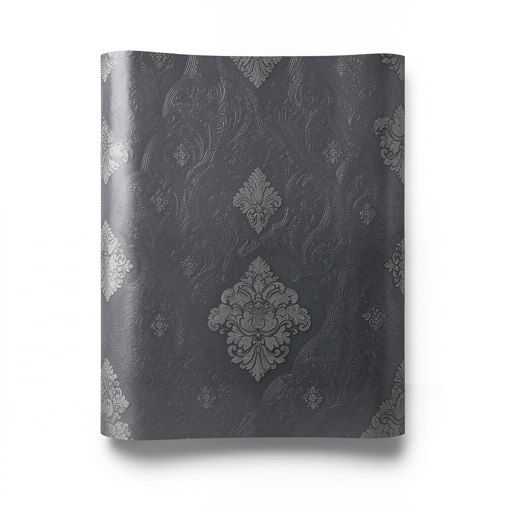 Italian Wallpaper Dark Grey Color 10m x 1.06m, Model 83409