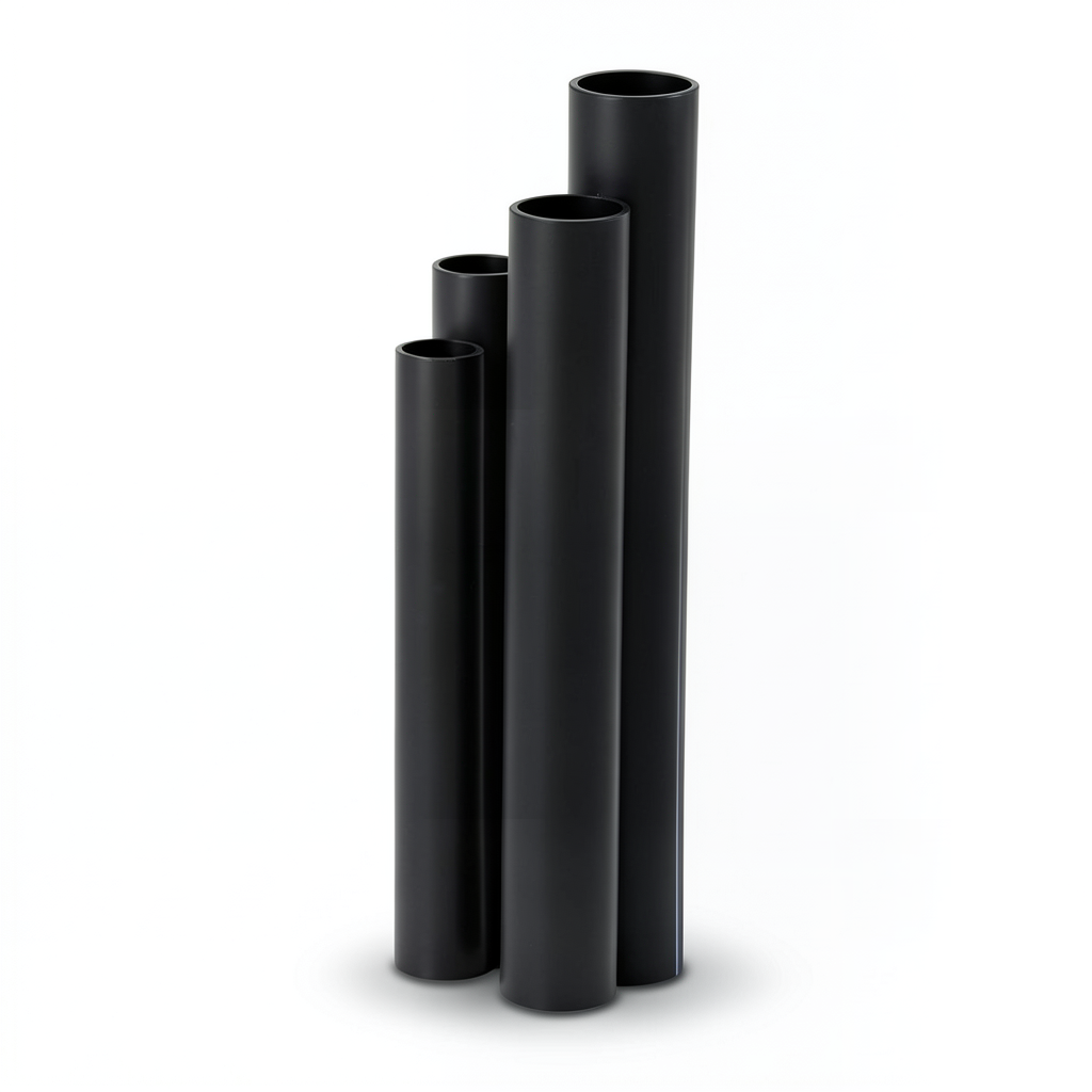أنابيب HDPE SDR 22 قطر خارجي 140 مم سمك 6.4 مم لون أسود