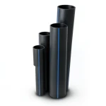 HDPE Pipes 16 Bar Pressure 400 mm Diameter 54.7 mm Thickness Black