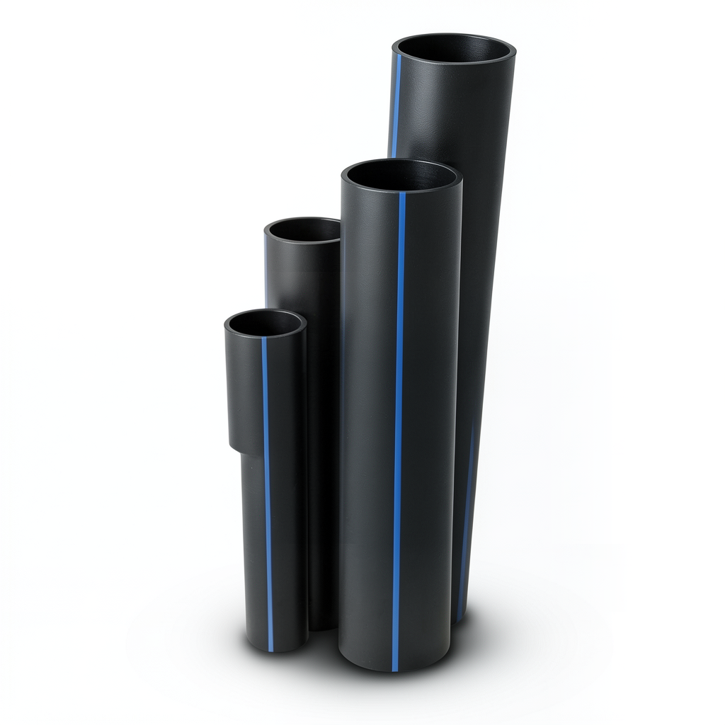 HDPE Pipes 16 Bar Pressure 400 mm Diameter 54.7 mm Thickness Black