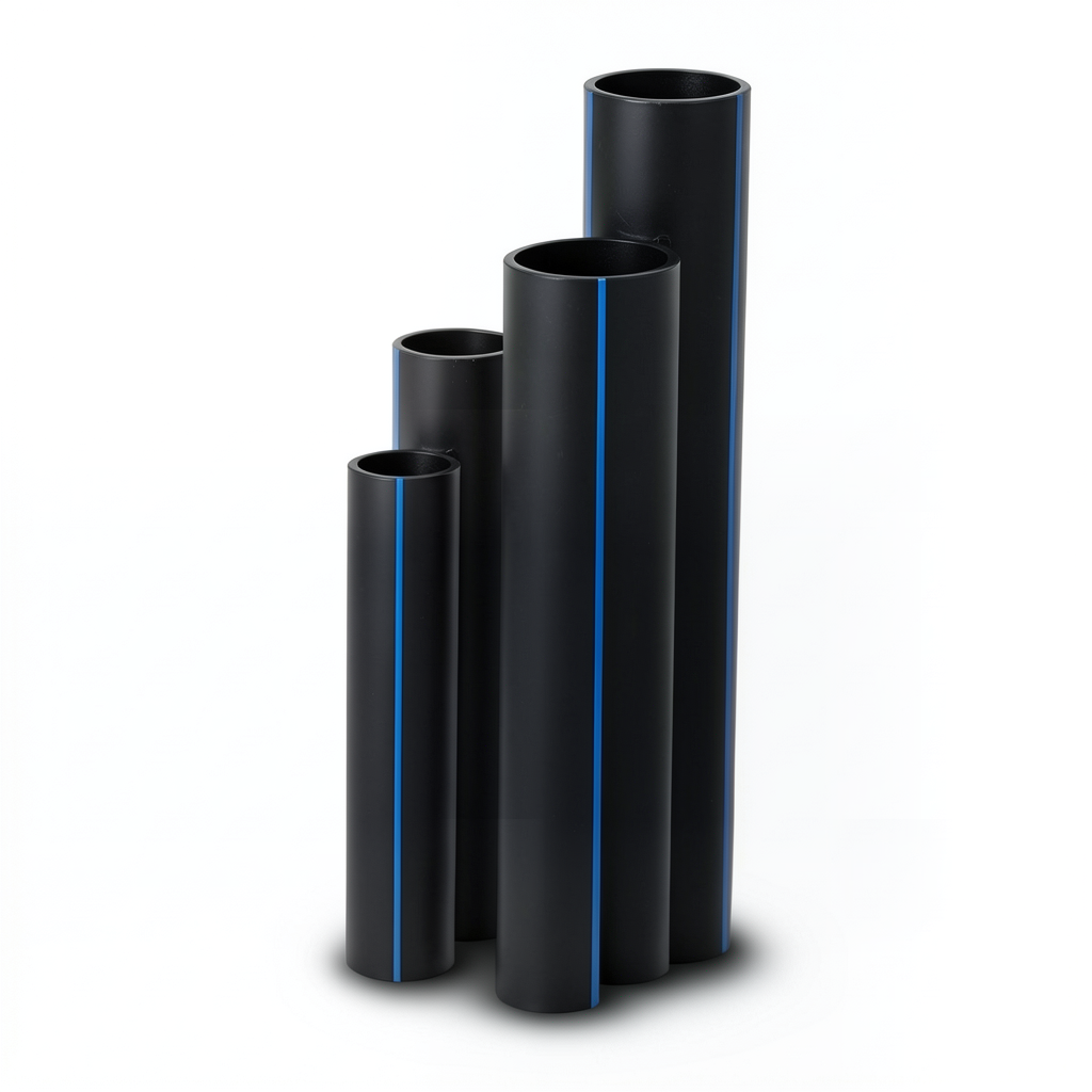 مواسير HDPE ضغط 16 بار قطر خارجي 450 مم سمك 61.5 مم لون أسود
