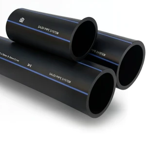 مواسير HDPE السعودي PE 80 ضغط 12.5 بار قطر خارجي 180 مم سمك 16.4 مم لون أسود | مصنع أنظمة الانابيب السعودي (SPS)