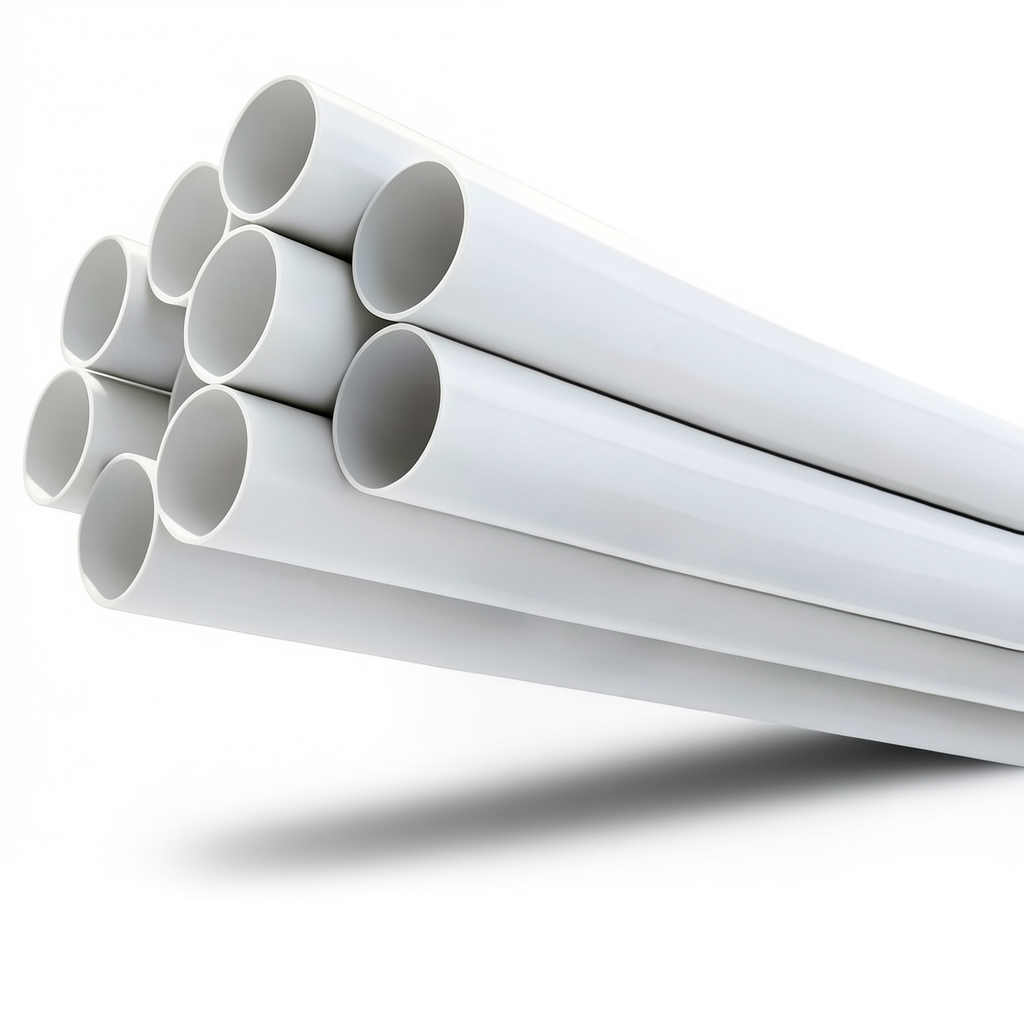 مواسير UPVC ضغط 17.2 بار مقاس ¼ 1 إنش سمك 2.49 مم لون أبيض