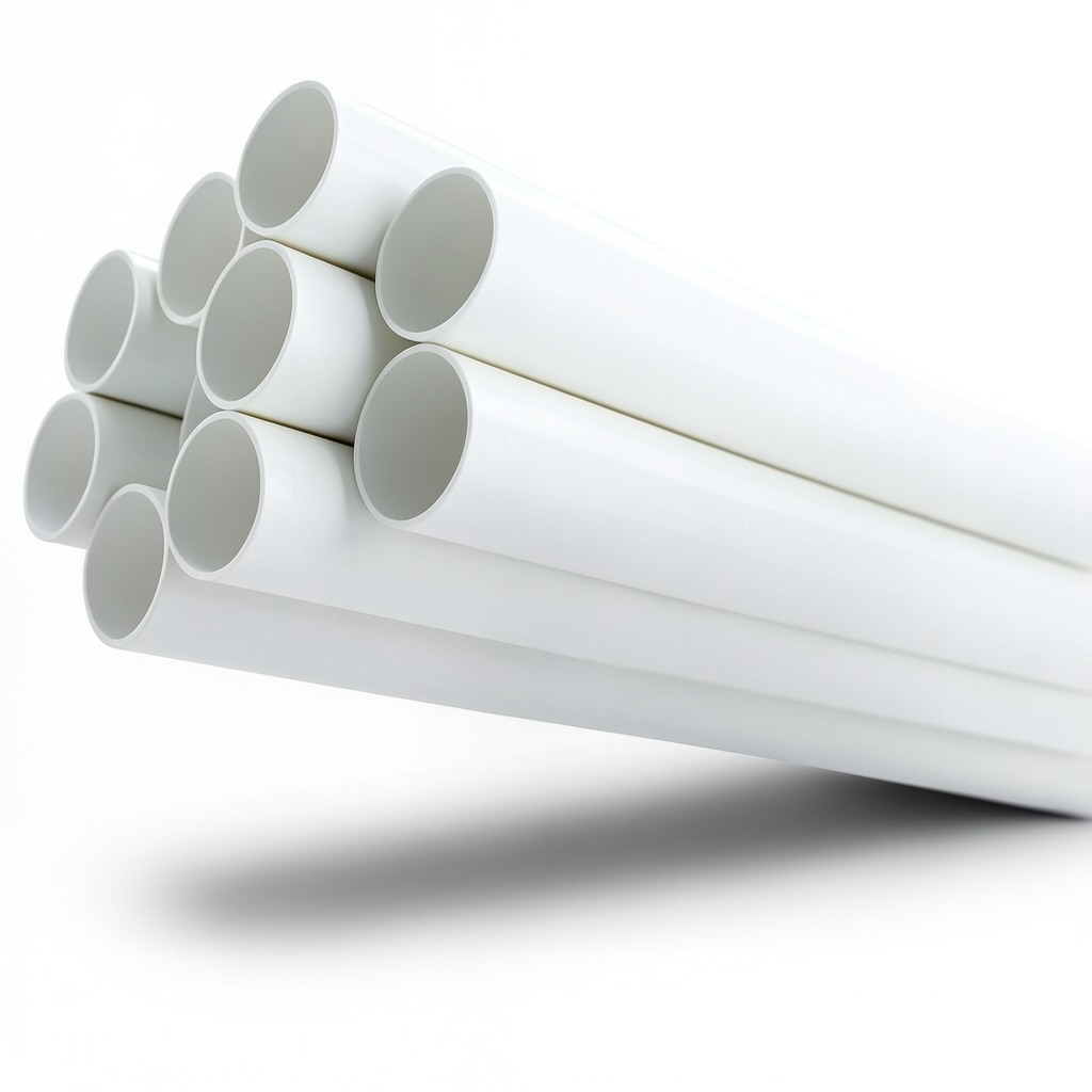 مواسير UPVC ضغط 17.2 بار مقاس ½ 1 إنش سمك 2.84 مم لون أبيض