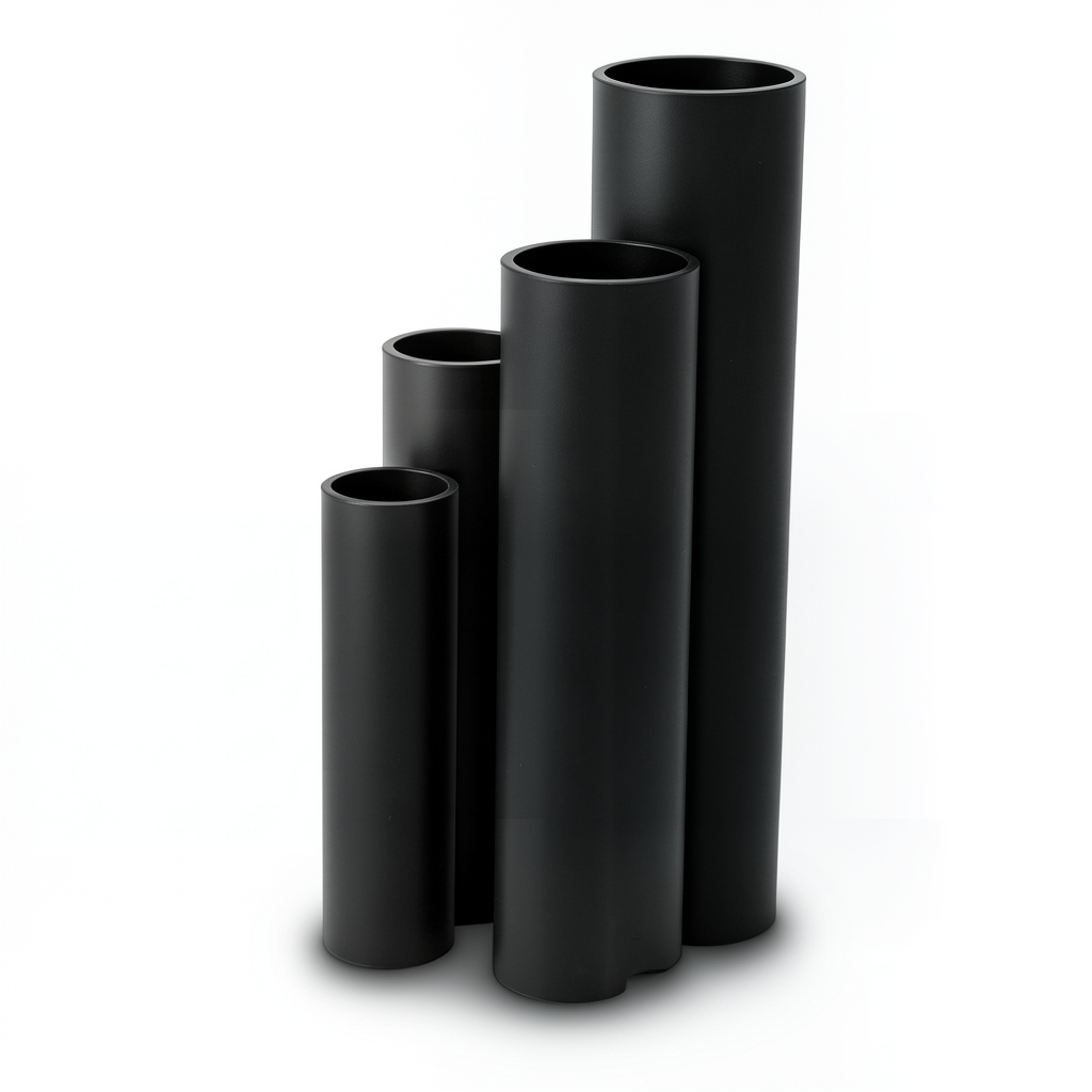 مواسير HDPE SDR 33 قطر خارجي 560 مم سمك 17.2 مم لون أسود