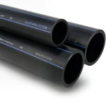 SPS HDPE Pipes PE 80 Pressure 5 Bar Outside Diameter 200 mm Thickness 7.7 mm Black | Saudi Pipes Systems (SPS)