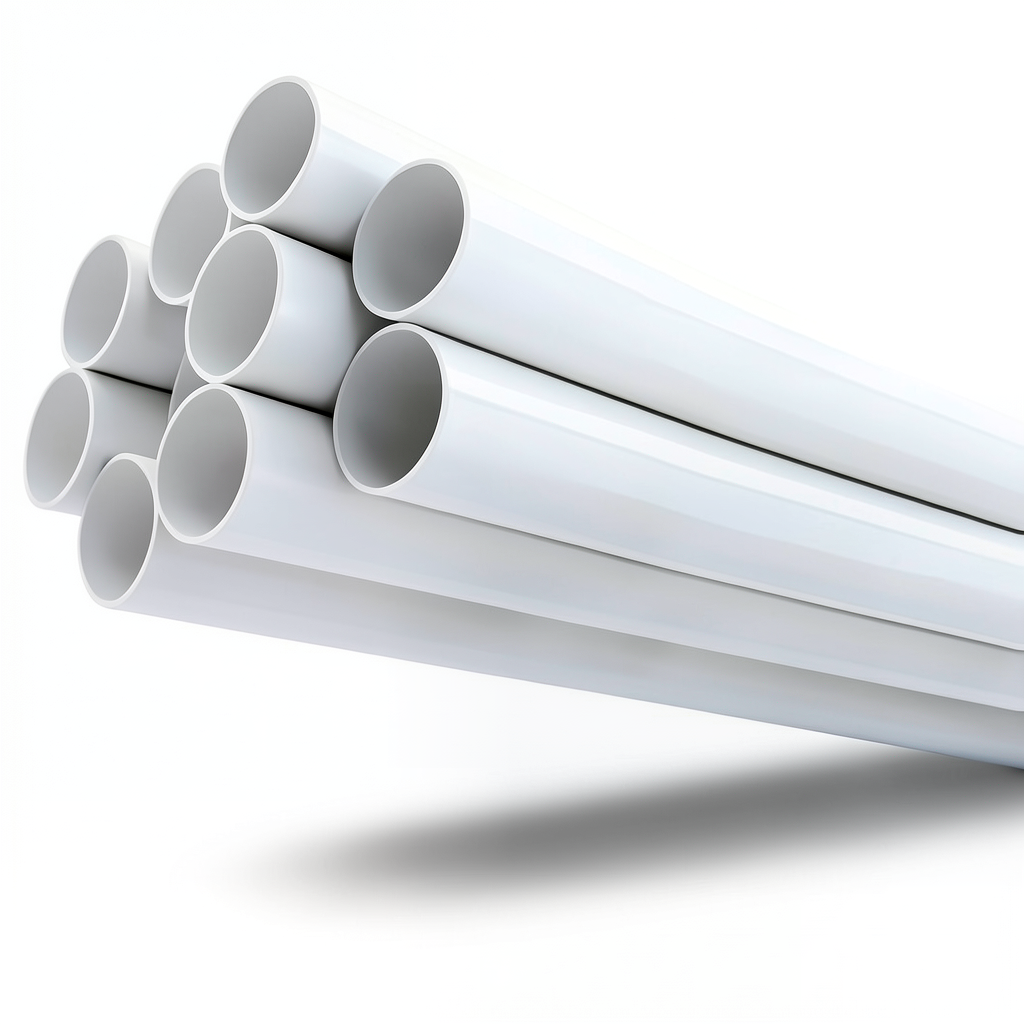 مواسير UPVC ضغط 17.2 بار مقاس 3 إنش سمك 5.23 مم لون أبيض