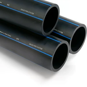 مواسير HDPE السعودي PE 80 ضغط 12.5 بار قطر خارجي 200 مم سمك 18.2 مم لون اسود | مصنع أنظمة الانابيب السعودي (SPS)