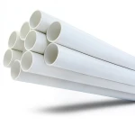 مواسير UPVC ضغط 17.2 بار مقاس 8 إنش سمك 12.9 مم لون أبيض